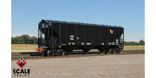 ScaleTrains SXT32085 4727 Carbon Black Covered Hopper, Columbian Chemicals/CCX #974 N Scale