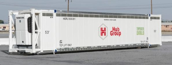 ScaleTrains SXT11751 CIMC 53’ Reefer Container, Hub Group/HGIU 3 Pack N Scale