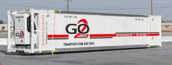 ScaleTrains SXT11749 CIMC 53’ Reefer Container, Go 2 Logistics/GTJU 3 Pack N Scale