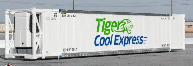 ScaleTrains SXT11759 CIMC 53’ Reefer Container, Tiger Cool Express/TGXU 3 Pack N Scale