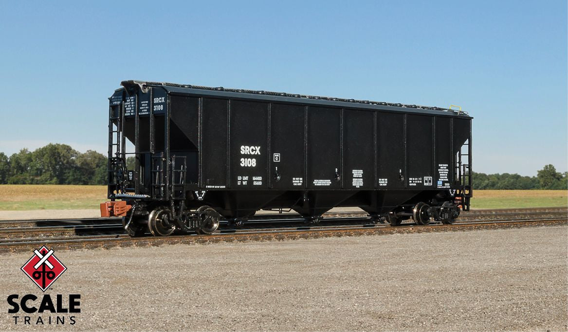 ScaleTrains SXT32093 4727 Carbon Black Covered Hopper, Sid Richardson/SRCX #3148 N Scale