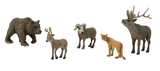 Woodland Scenics 4449 North American Wildlife Figures - Scene-A-Rama(R) -- pkg(5) A Scale