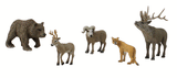 Woodland Scenics 4449 North American Wildlife Figures - Scene-A-Rama(R) -- pkg(5) A Scale