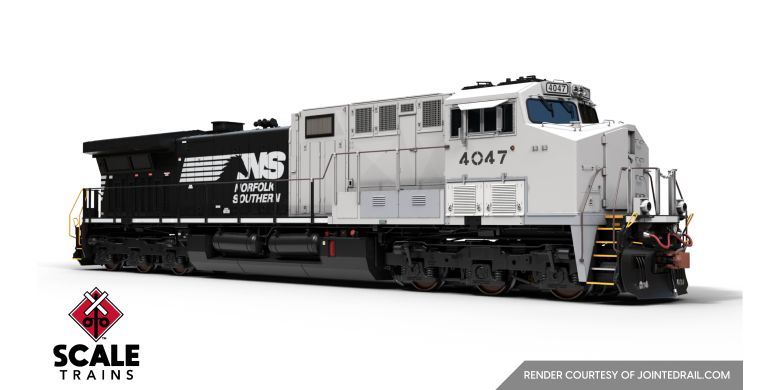 Scaletrains SXT39897 GE AC44C6M, Norfolk Southern/Horsehead/Primer Cab/NS #4047 HO Scale