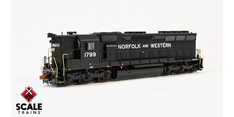 ScaleTrains SXT39735 EMD SD45 IIb2, Norfolk & Western/Claytor #1799 DCC & Sound HO Scale