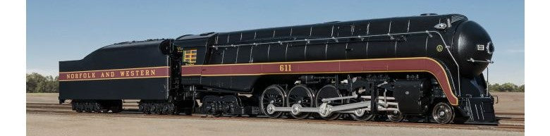 FVM SXT38845 N&W Class J 4-8-4, Norfolk & Western/Spirit of Roanoke/Post 2015 #611 w/LokSound & DCC HO Scale