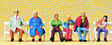 Image for 590-10027 People on benches      6/