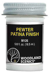 Woodland Scenics 126 Pewter Patina Finish -- 7/8oz  25.9mL A Scale