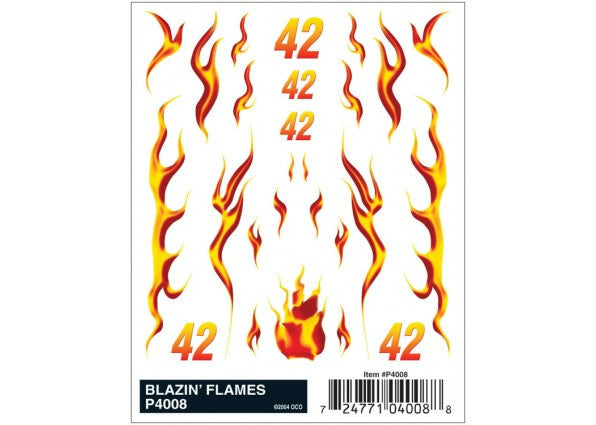 Woodland Scenics 4008 PineCar(R) Dry Transfer Decals -- Blazin' Flames A Scale