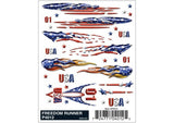 Woodland Scenics 4012 PineCar(R) Dry Transfer Decals -- Freedom Runner A Scale