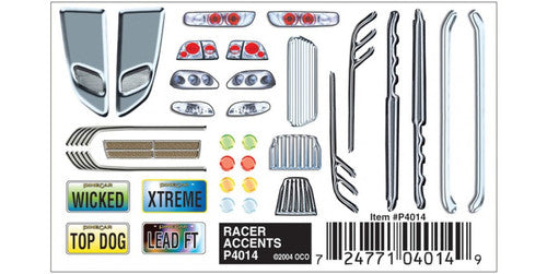 Woodland Scenics 4014 PineCar(R) Dry Transfer Decals -- Racer Accents A Scale