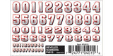 Woodland Scenics 4015 PineCar(R) Dry Transfer Decals -- Beveled Numbers A Scale