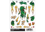 Woodland Scenics 4018 PineCar(R) Dry Transfer Decals -- Flaming Dragon A Scale