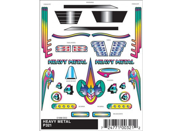 Woodland Scenics 321 PineCar(R) Stick-On Decals -- Heavy Metal A Scale