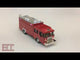 ECC - ECC-08 Hazardous Materials Fire Truck lighted by East Coast Circuits HO Scale