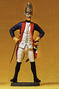 Image for 590-54124 Pr NCO stdg w/flag 1:24