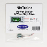 NixTrainz Power Bridge 3 Wire Stay-Alive (works with ESU decoders)