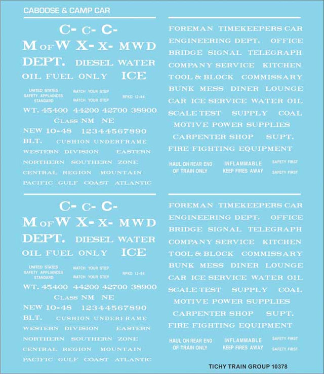 Image for 293-10378 M/W & Camp Car Data