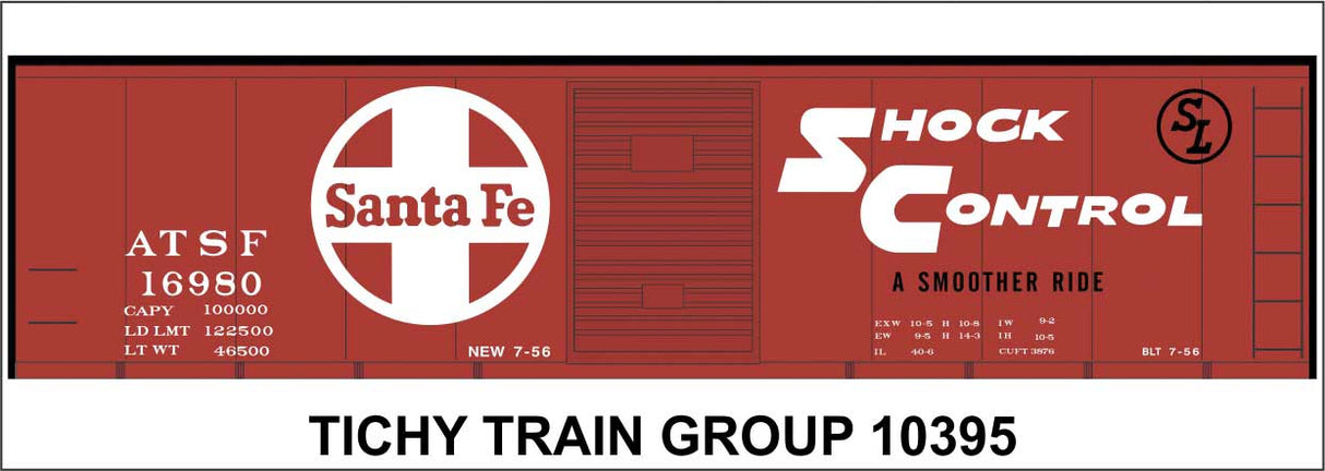 Image for 293-10395N ATSF 40' Stl Bxcr 16980