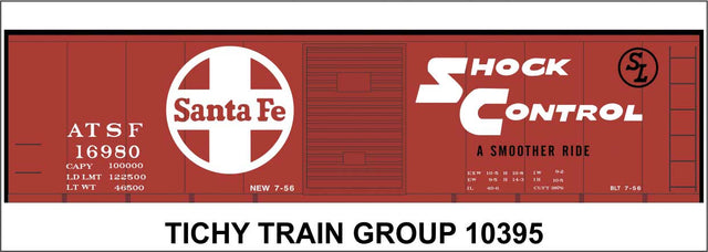 Image for 293-10395N ATSF 40' Stl Bxcr 16980