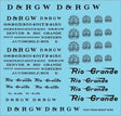 Image for 293-10408 DRGW Roadname Set Blk Dcl