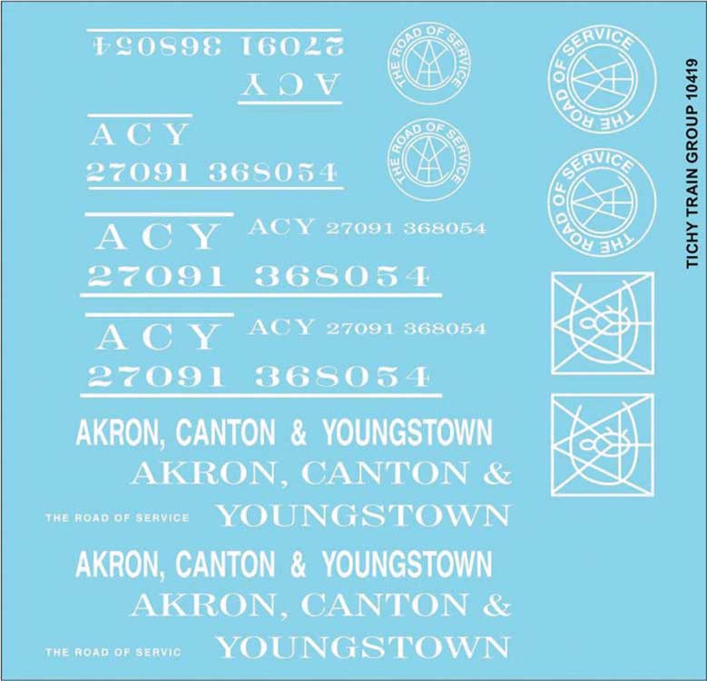 Image for 293-10419 ACY Roadnm Set Wht Decals