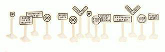 Image for 434-662180 Railroad Signs Assort 14/