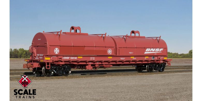 Scaletrains SXT38506 Thrall 48' 2-Hood Coil Steel Car BNSF/Mismatched Hoods #534140 HO Scale