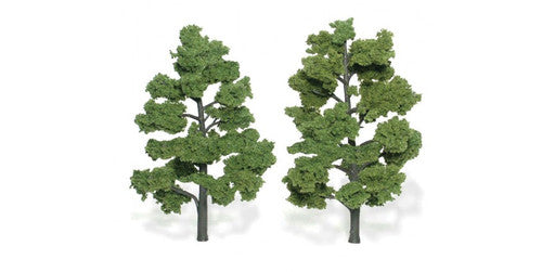 Woodland Scenics 1515 Ready-Made "Realistic Trees" - Deciduous - 6 to 7"  15.2 to 17.8cm pkg(2) -- Light Green A Scale