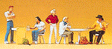 Image for 590-10349 Students/artists in cafe