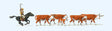 Image for 590-10159 Cowboy Riding/Longhors 6/