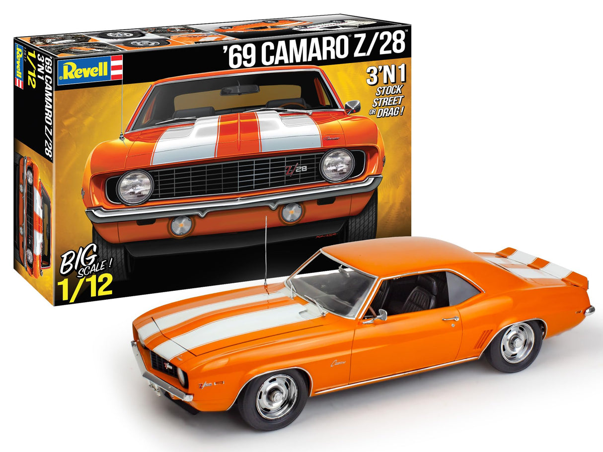 Revell 12812 1969 Chevy Camaro Z/28 3n1 Kit 1:12 Scale