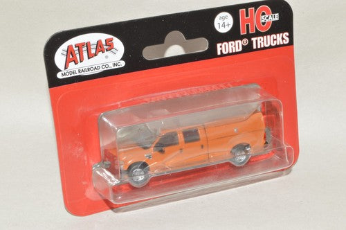 ATLAS 35000005 Ford(R) F-350 Crew-Cab Pickup Truck - Assembled Orange HO Scale