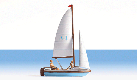 Image for 528-16824 Sail Boat w/2 Figures