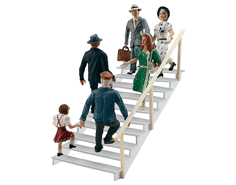 Woodland Scenics 1954 Scenic Accents(R) -- Taking the Stairs pkg(6) HO Scale
