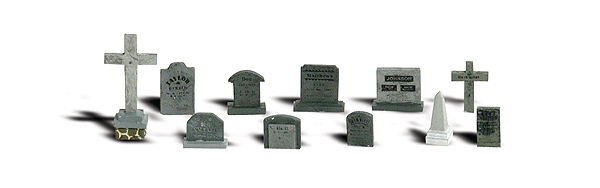 Woodland Scenics 2164 Scenic Accents(R) -- Tombstones pkg(11) N Scale