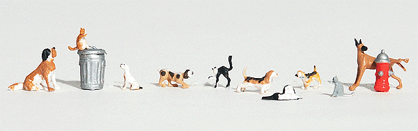 Woodland Scenics A2725 O Dogs & Cats (11 pcs