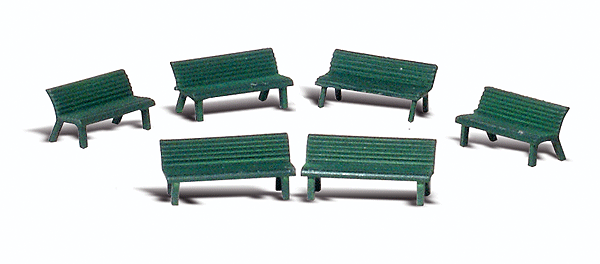 Woodland Scenics 2181 Scenic Accents(R) Details -- Park Benches pkg(6) N Scale