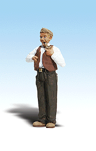 Woodland Scenics 2537 Scenic Accents(R) Figures -- Peter Pipe Puffer G Scale