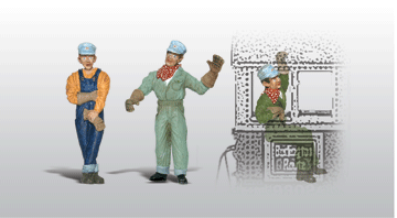 Woodland Scenics 2547 Scenic Accents(R) Figures -- Idling Engineers pkg(3) G Scale