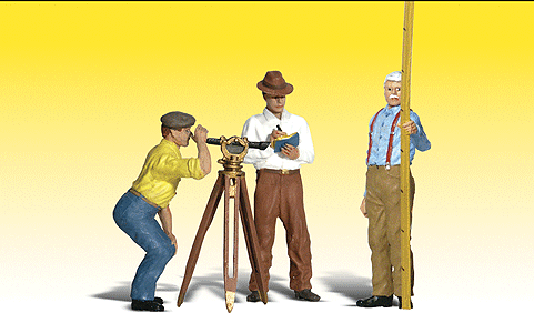 Woodland Scenics 2556 Scenic Accents(R) Figures -- Hilow Bros. Surveying Co. G Scale