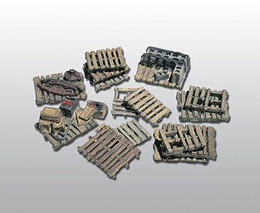 Woodland Scenics 204 Scenic Details(R) (Unpainted Metal Castings) -- Assorted Skids HO Scale