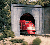 Woodland Scenics 1152 Single Track Tunnel Portals pkg(2; Unpainted Hyrdrocal(R) Castings) -- Concrete N Scale