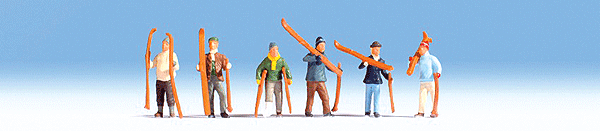 Image for 528-15829 Skiers Walking 6/