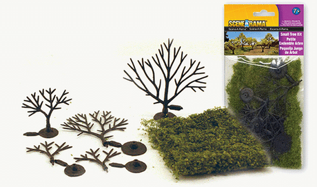 Woodland Scenics 4193 Small Trees - Scene-A-Rama(TM) -- Kit - 1-1/4 - 3"   3.2 - 7.6cm pkg(5) A Scale