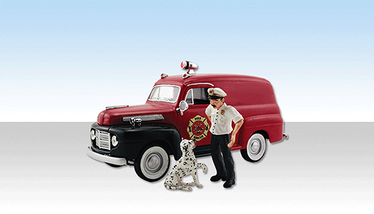 Woodland Scenics 5559 Sparky & The Chief - Assembled - AutoScenes(R) HO Scale