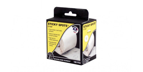 Woodland Scenics 1167 Sticky Spots(TM) Adhesive Patches -- pkg(100) A Scale