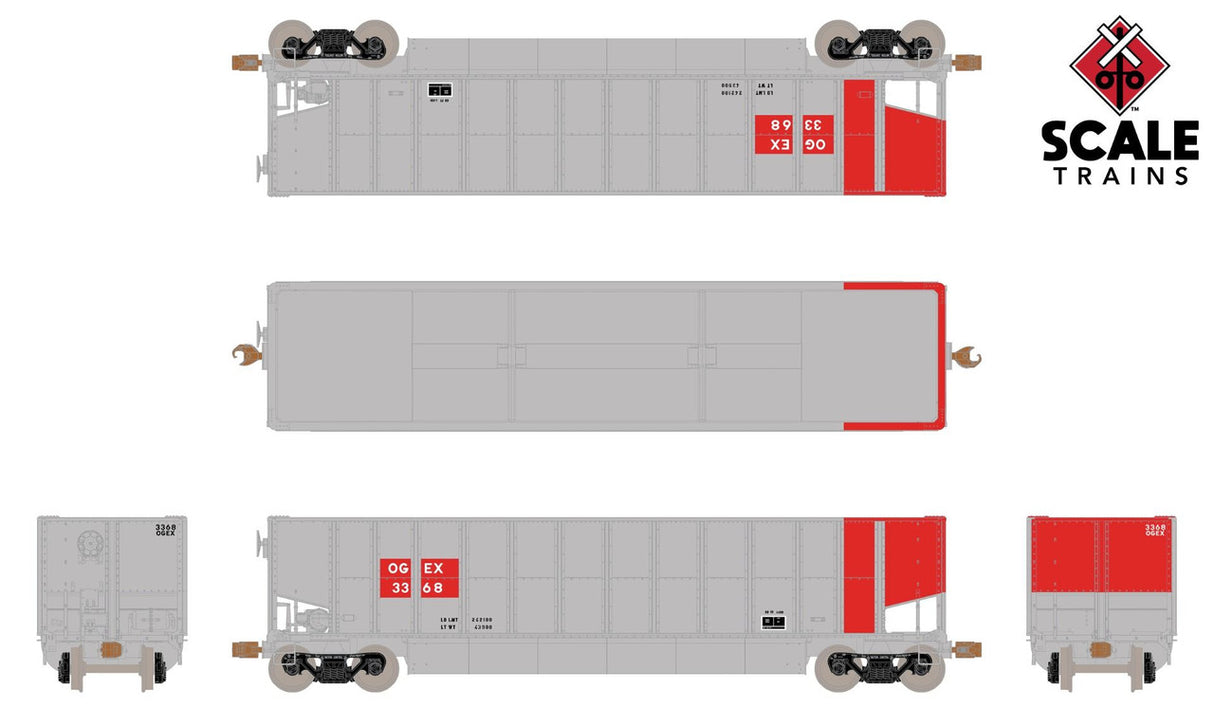 Scaletrains SXT11473 Operator Bethgon Coal Gondola, Oklahoma Gas & Electric Company/OGEX #3368 HO Scale
