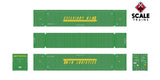 Scaletrains SXT11602 CIMC 53’ Corrugated Dry Container, Twin Logistics 3 Pack HO Scale
