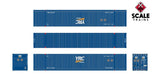Scaletrains SXT11610 CIMC 53’ Corrugated Dry Container, YRC Freight 3 Pack HO Scale